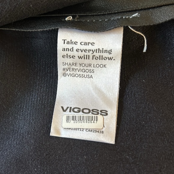 Vigoss vegan leather jacket quarter sleeve size small - Picture 4 of 5